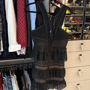 Self-Portrait Black Lace Mini Dress